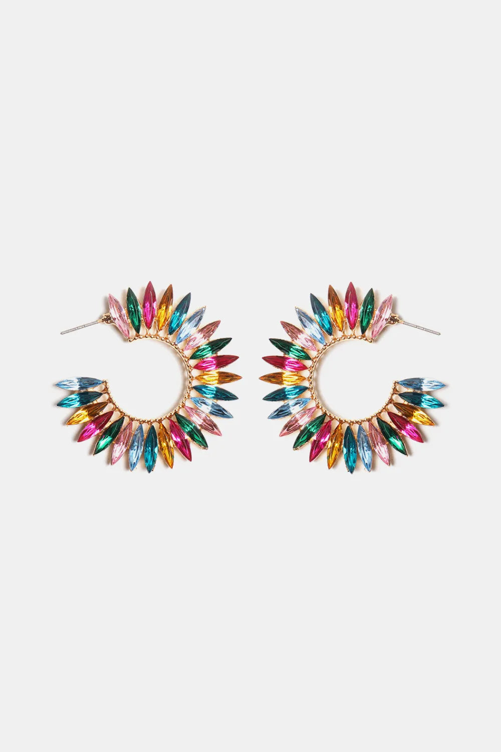 Zinc Alloy Acrylic C-Hoop Earrings - Auryza