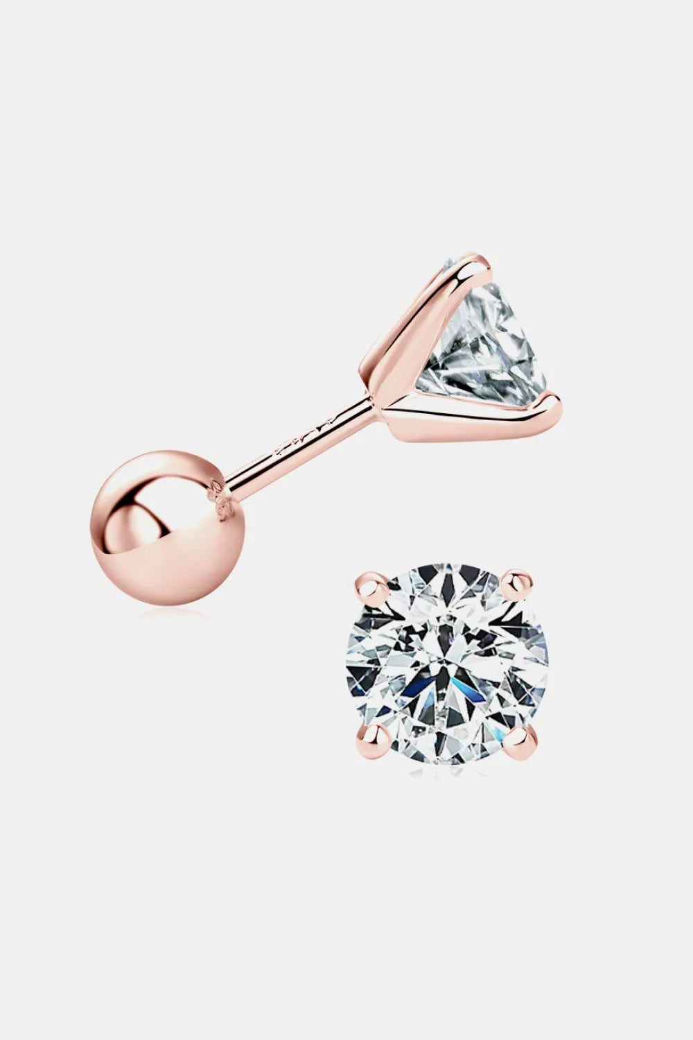 2 Carat Moissanite 925 Sterling Silver Stud Earrings - Auryza