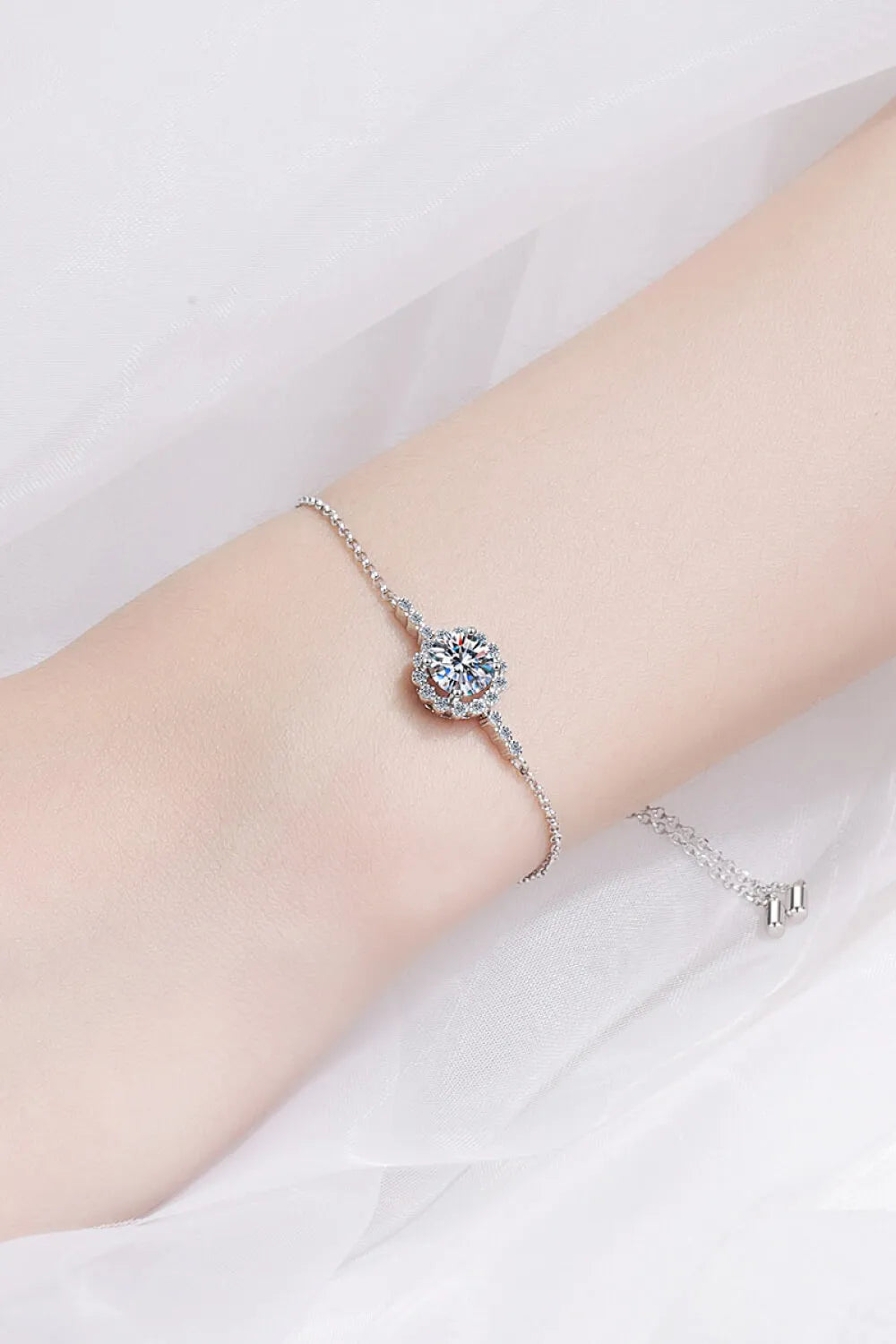 1 Carat Moissanite Chain Bracelet - Auryza