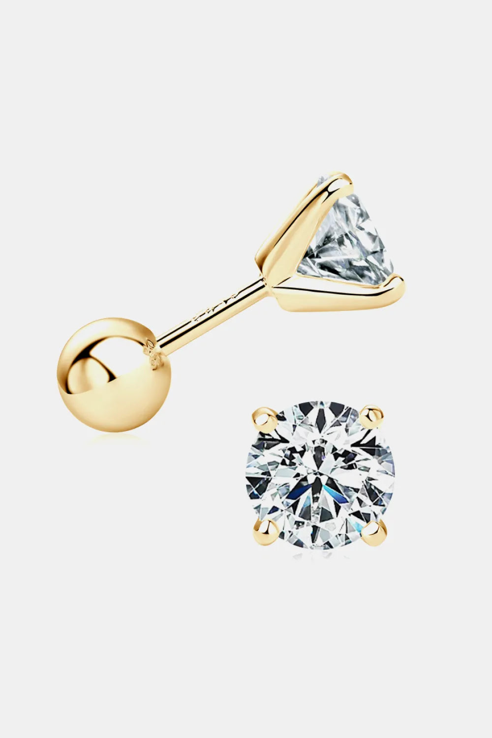 2 Carat Moissanite 925 Sterling Silver Stud Earrings - Auryza