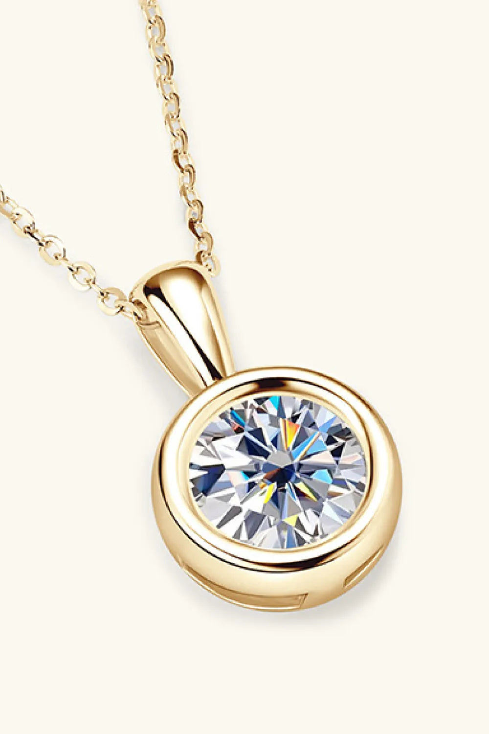 2 Carat Moissanite 925 Sterling Silver Necklace - Auryza