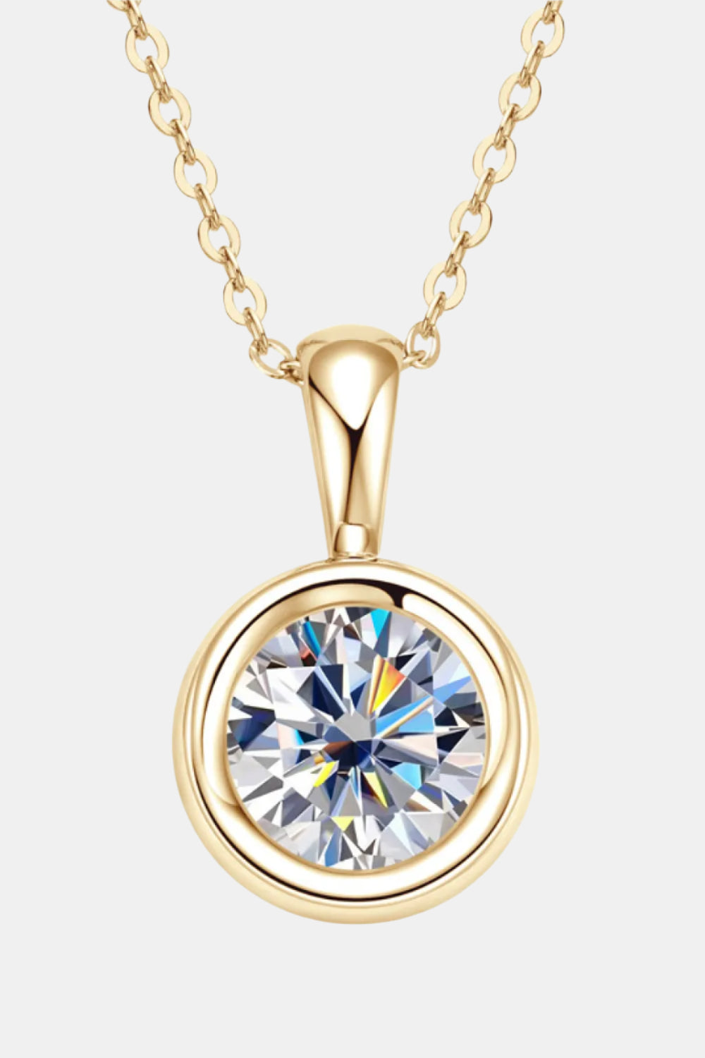 2 Carat Moissanite 925 Sterling Silver Necklace - Auryza