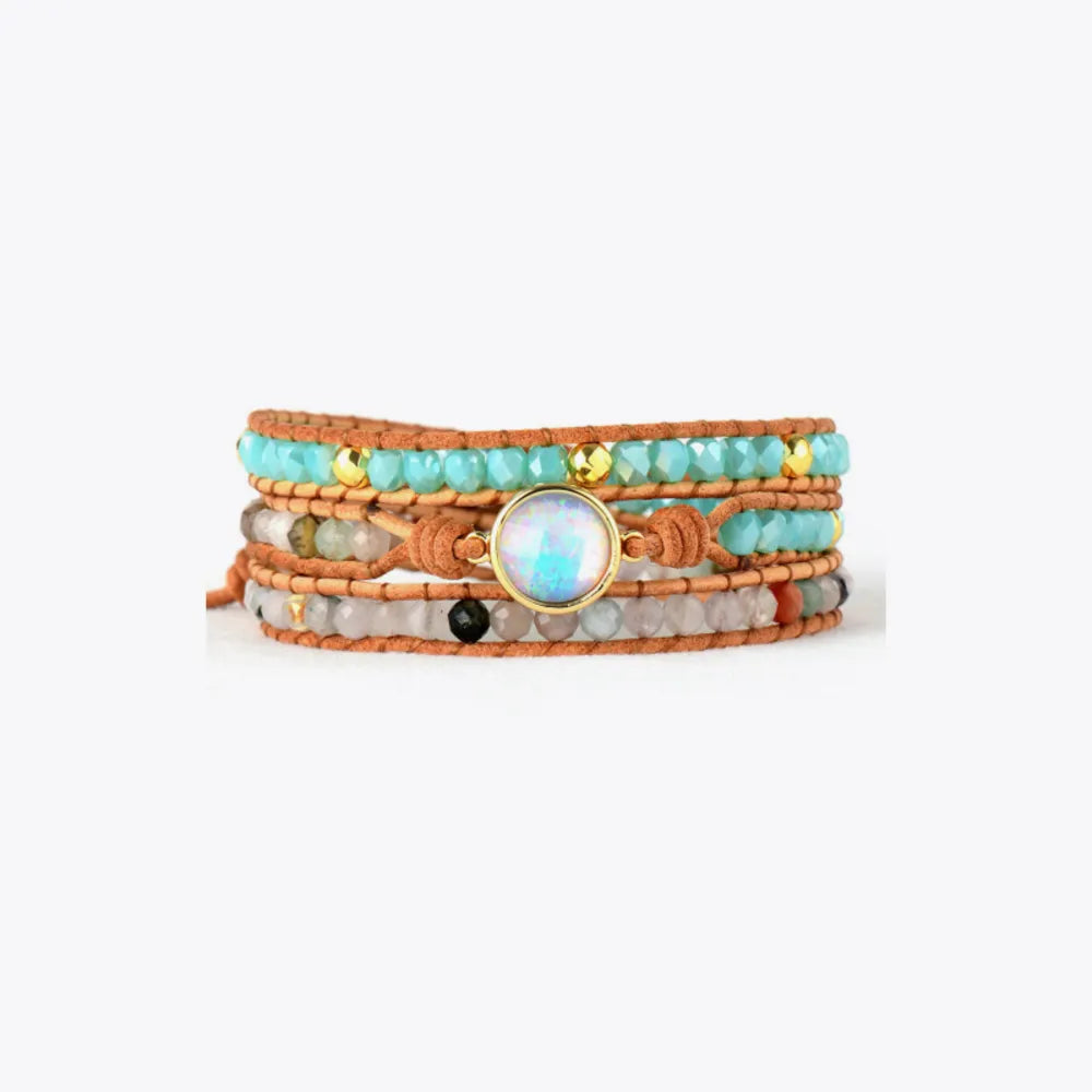 Opal Beaded Layered Bracelet - Auryza