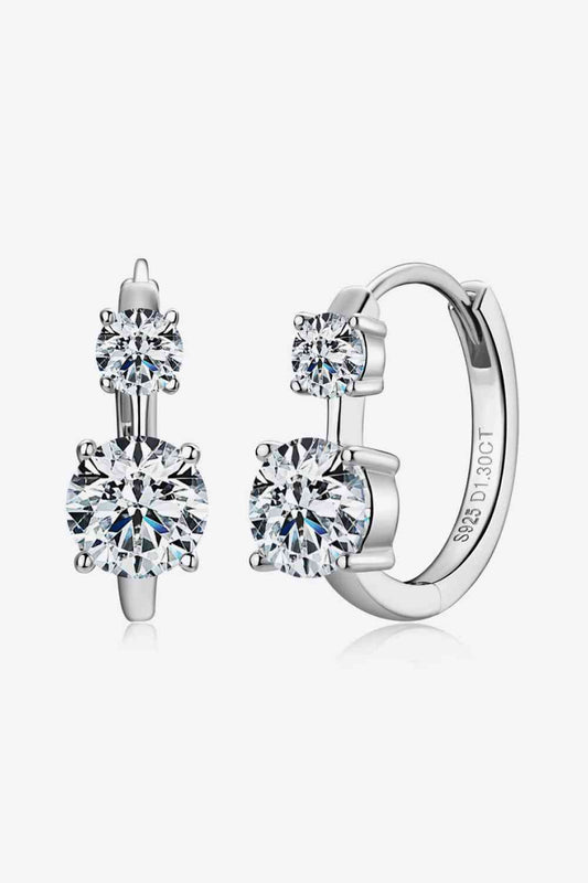 1.3 Carat Moissanite 925 Sterling Silver Earrings - Auryza