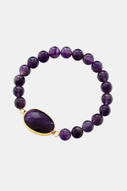 Handmade Amethyst Beaded Bracelet - Auryza