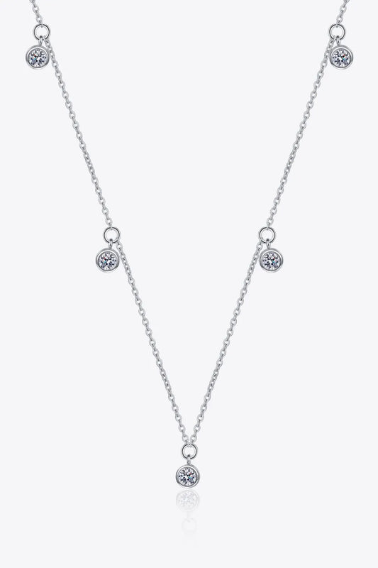 Moissanite Rhodium-Plated Necklace - Auryza