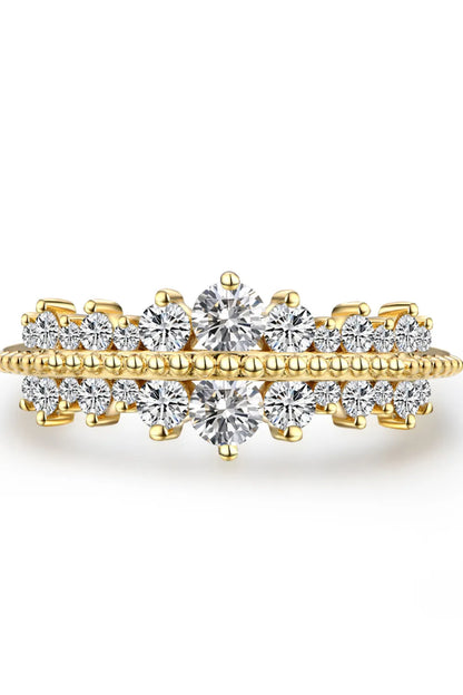 Moissanite 925 Sterling Silver Ring - Auryza