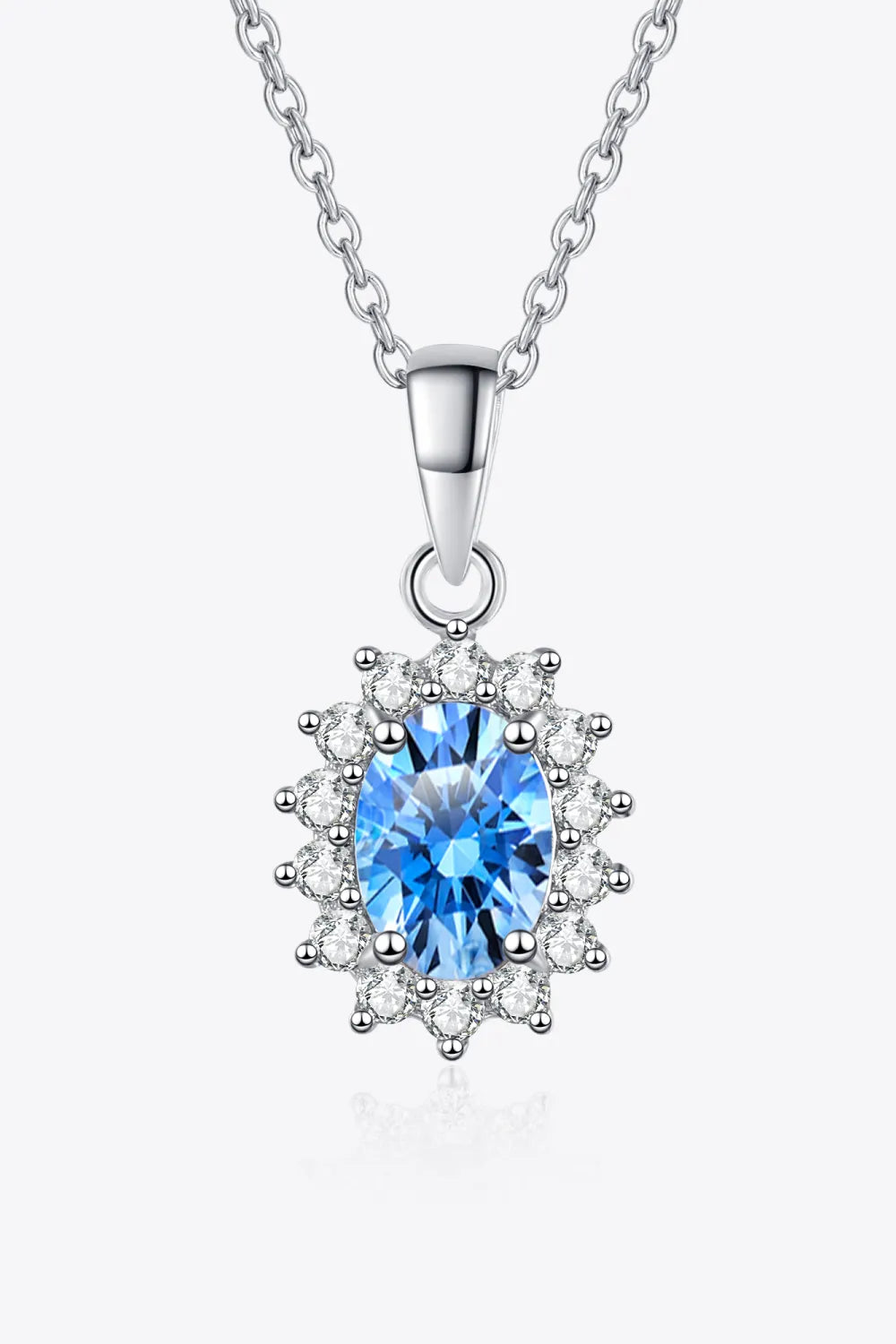 1 Carat Moissanite 925 Sterling Silver Necklace - Auryza