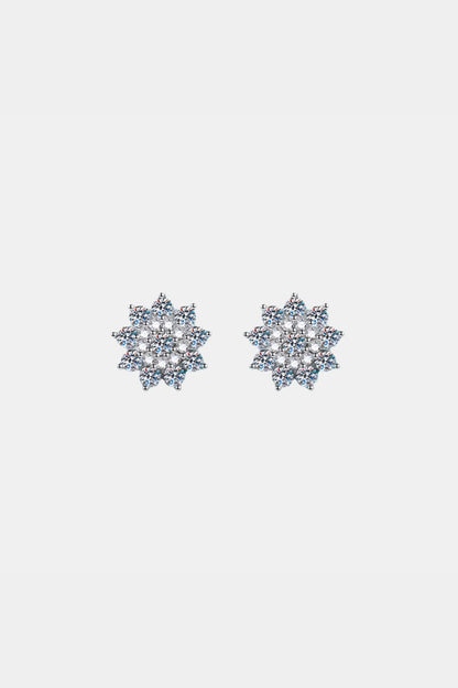 925 Sterling Silver Moissanite Zircon Stud Earrings - Auryza