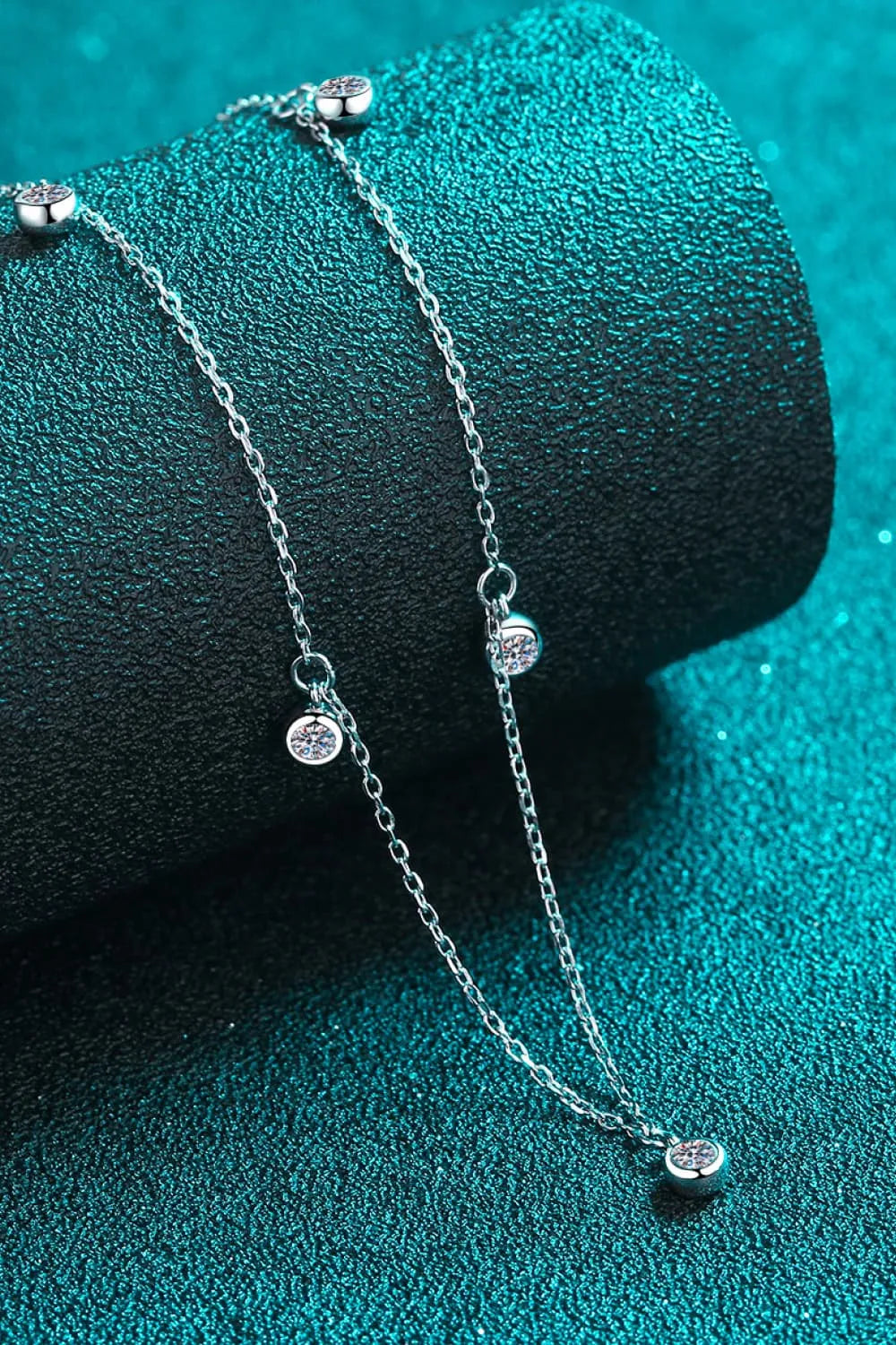Moissanite Rhodium-Plated Necklace - Auryza
