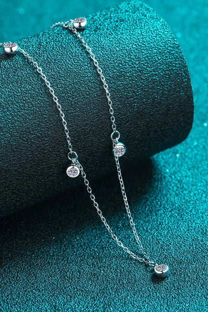 Moissanite Rhodium-Plated Necklace - Auryza