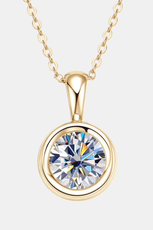 2 Carat Moissanite 925 Sterling Silver Necklace - Auryza